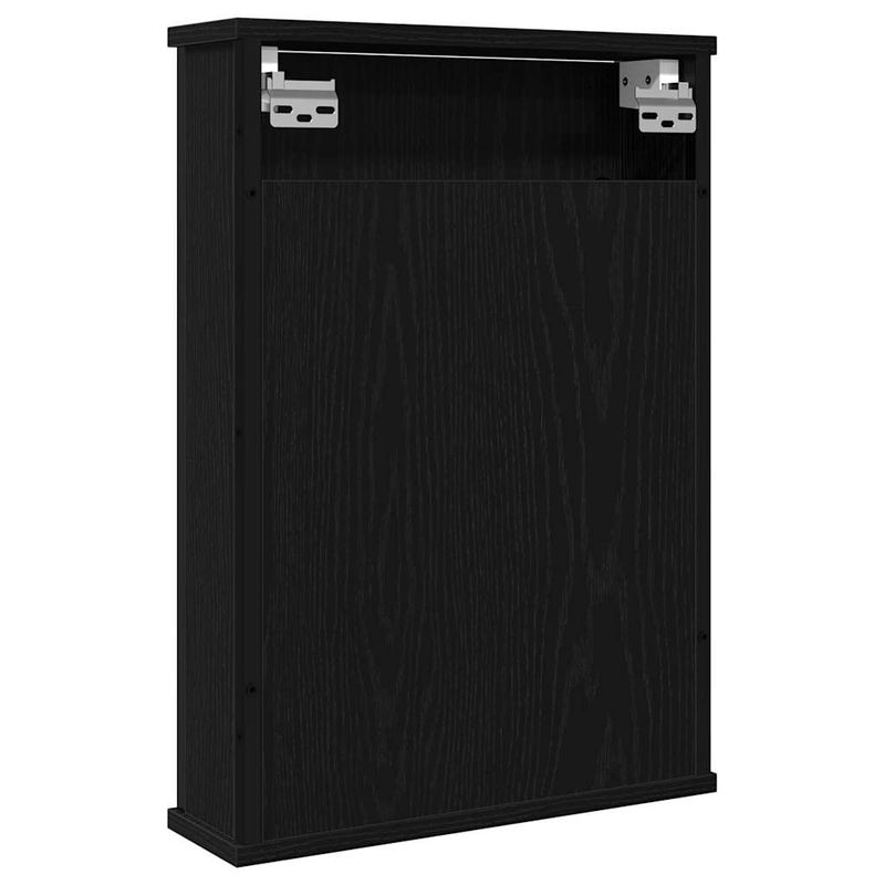 Casa si Gradina - Mobilier - Mobilier baie - Corpuri baie - Dulap cu oglinda pentru baie stejar negru lemn prelucrat - Infinity.ro