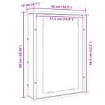 Casa si Gradina - Mobilier - Mobilier baie - Corpuri baie - Dulap cu oglinda pentru baie stejar negru lemn prelucrat - Infinity.ro
