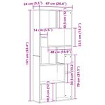 Casa si Gradina - Mobilier - Biblioteci si rafturi - Biblioteci - Biblioteca, stejar negru, 67x24x161 cm, lemn prelucrat - Infinity.ro