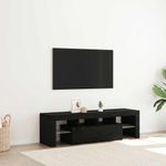 Casa si Gradina - Mobilier - Comode si corpuri - Comode - Dulap TV cu LED stejar negru 140x36,5x40 cm lemn prelucrat - Infinity.ro