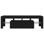 Casa si Gradina - Mobilier - Comode si corpuri - Comode - Dulap TV cu LED stejar negru 140x36,5x40 cm lemn prelucrat - Infinity.ro