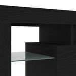 Casa si Gradina - Mobilier - Comode si corpuri - Comode - Dulap TV cu LED stejar negru 140x36,5x40 cm lemn prelucrat - Infinity.ro