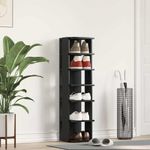 Casa si Gradina - Mobilier - Organizare si depozitare - Organizator incaltaminte - Dulap pantofi, stejar negru, 25x27x102 cm, lemn prelucrat - Infinity.ro
