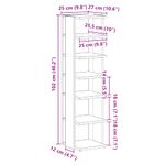 Casa si Gradina - Mobilier - Organizare si depozitare - Organizator incaltaminte - Dulap pantofi, stejar negru, 25x27x102 cm, lemn prelucrat - Infinity.ro