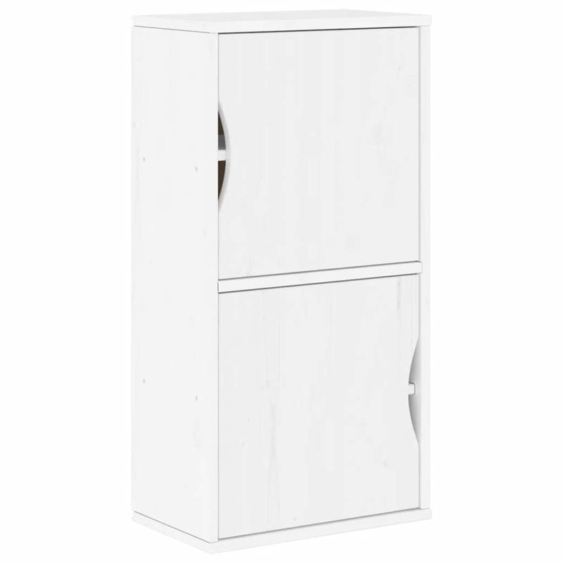 Casa si Gradina - Mobilier - Comode si corpuri - Comode - Unitati TV 5 piese cu depozitare ODDA din lemn masiv de pin alb, model 5 rafturi 5 sertare - Infinity.ro