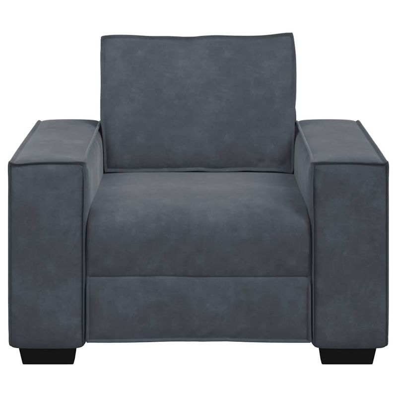 Casa si Gradina - Mobilier - Canapele si coltare - Canapele - Canapea scaun gri inchis 59 cm catifea - Infinity.ro