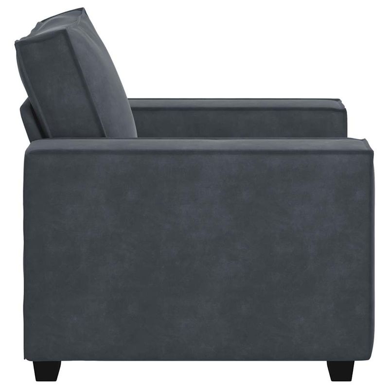 Casa si Gradina - Mobilier - Canapele si coltare - Canapele - Canapea scaun gri inchis 59 cm catifea - Infinity.ro