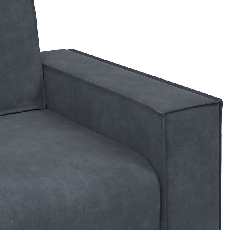 Casa si Gradina - Mobilier - Canapele si coltare - Canapele - Canapea scaun gri inchis 59 cm catifea - Infinity.ro