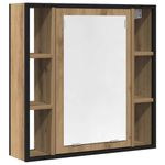 Casa si Gradina - Mobilier - Mobilier baie - Corpuri baie - Dulap cu oglinda pentru baie Stejar Artisan Lemn prelucrat - Infinity.ro