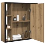 Casa si Gradina - Mobilier - Mobilier baie - Corpuri baie - Dulap cu oglinda pentru baie Stejar Artisan Lemn prelucrat - Infinity.ro