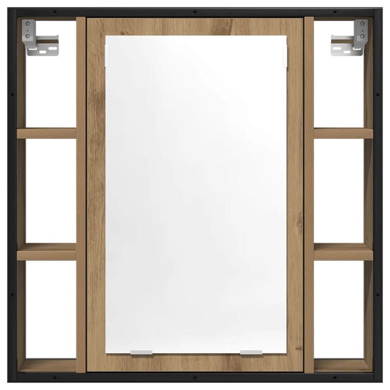 Casa si Gradina - Mobilier - Mobilier baie - Corpuri baie - Dulap cu oglinda pentru baie Stejar Artisan Lemn prelucrat - Infinity.ro