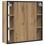 Casa si Gradina - Mobilier - Mobilier baie - Corpuri baie - Dulap cu oglinda pentru baie Stejar Artisan Lemn prelucrat - Infinity.ro