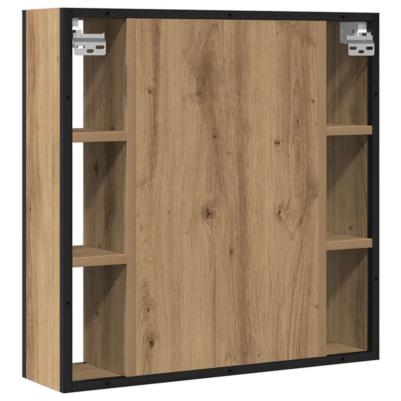 Casa si Gradina - Mobilier - Mobilier baie - Corpuri baie - Dulap cu oglinda pentru baie Stejar Artisan Lemn prelucrat - Infinity.ro