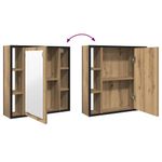 Casa si Gradina - Mobilier - Mobilier baie - Corpuri baie - Dulap cu oglinda pentru baie Stejar Artisan Lemn prelucrat - Infinity.ro