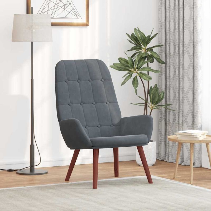 Casa si Gradina - Mobilier - Scaune si fotolii - Fotolii - Fotoliu de relaxare, gri inchis, catifea - Infinity.ro