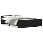 Casa si Gradina - Mobilier - Paturi si accesorii - Paturi - Cadru pat fara saltea, stejar negru, 150x200 cm, lemn prelucrat - Infinity.ro
