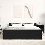 Casa si Gradina - Mobilier - Paturi si accesorii - Paturi - Cadru pat fara saltea, stejar negru, 150x200 cm, lemn prelucrat - Infinity.ro