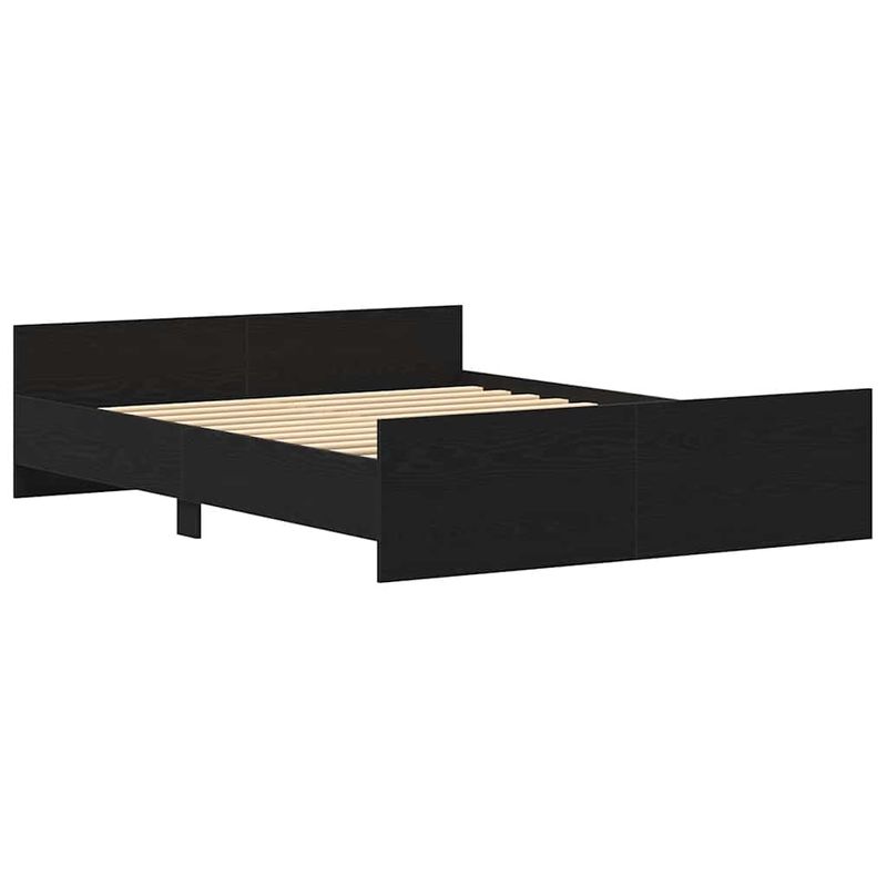 Casa si Gradina - Mobilier - Paturi si accesorii - Paturi - Cadru pat fara saltea, stejar negru, 150x200 cm, lemn prelucrat - Infinity.ro