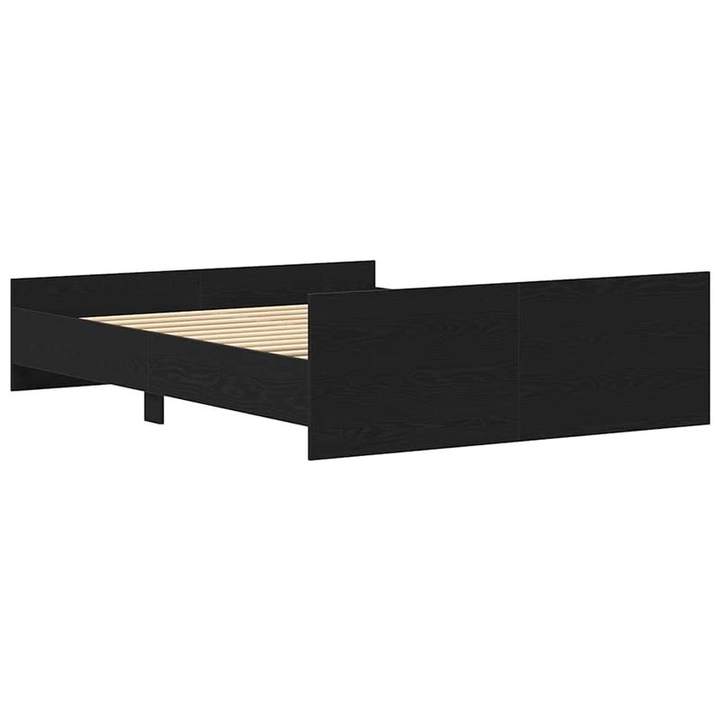 Casa si Gradina - Mobilier - Paturi si accesorii - Paturi - Cadru pat fara saltea, stejar negru, 150x200 cm, lemn prelucrat - Infinity.ro