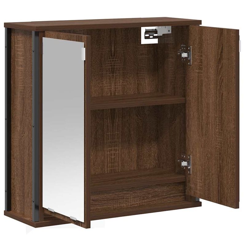 Casa si Gradina - Mobilier - Mobilier baie - Corpuri baie - Dulap de baie cu oglinda stejar maro 60x21x60 cm - Infinity.ro