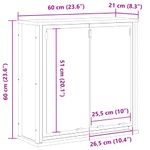 Casa si Gradina - Mobilier - Mobilier baie - Corpuri baie - Dulap de baie cu oglinda stejar maro 60x21x60 cm - Infinity.ro