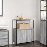 Casa si Gradina - Mobilier - Mobilier baie - Corpuri baie - Dulap de baie cu rafturi Gri Sonoma 76,5x35x95 cm - Infinity.ro