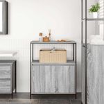 Casa si Gradina - Mobilier - Mobilier baie - Corpuri baie - Dulap de baie cu rafturi Gri Sonoma 76,5x35x95 cm - Infinity.ro