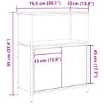 Casa si Gradina - Mobilier - Mobilier baie - Corpuri baie - Dulap de baie cu rafturi Gri Sonoma 76,5x35x95 cm - Infinity.ro