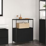 Casa si Gradina - Mobilier - Mobilier baie - Corpuri baie - Dulap de baie cu rafturi Stejar negru 76,5x35x95 cm - Infinity.ro