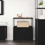 Casa si Gradina - Mobilier - Mobilier baie - Corpuri baie - Dulap de baie cu rafturi Stejar negru 76,5x35x95 cm - Infinity.ro