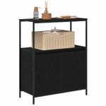 Casa si Gradina - Mobilier - Mobilier baie - Corpuri baie - Dulap de baie cu rafturi Stejar negru 76,5x35x95 cm - Infinity.ro