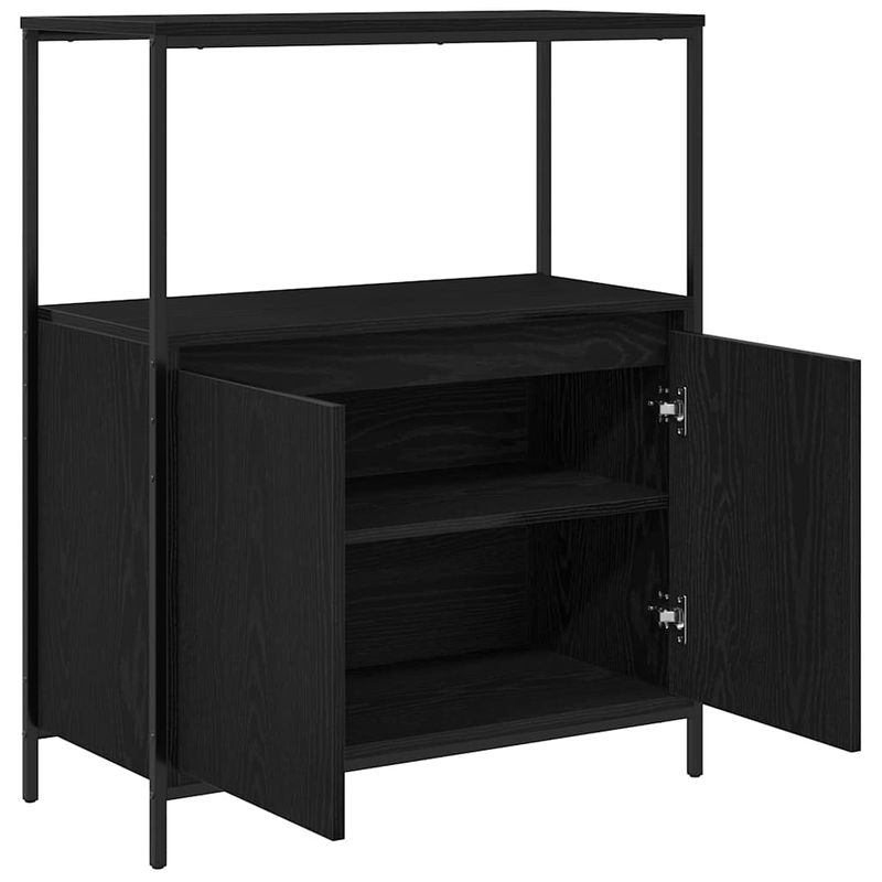 Casa si Gradina - Mobilier - Mobilier baie - Corpuri baie - Dulap de baie cu rafturi Stejar negru 76,5x35x95 cm - Infinity.ro