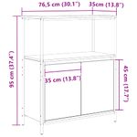 Casa si Gradina - Mobilier - Mobilier baie - Corpuri baie - Dulap de baie cu rafturi Stejar negru 76,5x35x95 cm - Infinity.ro