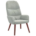 Casa si Gradina - Mobilier - Scaune si fotolii - Fotolii - Fotoliu de relaxare, gri deschis, catifea - Infinity.ro