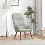 Casa si Gradina - Mobilier - Scaune si fotolii - Fotolii - Fotoliu de relaxare, gri deschis, catifea - Infinity.ro