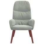 Casa si Gradina - Mobilier - Scaune si fotolii - Fotolii - Fotoliu de relaxare, gri deschis, catifea - Infinity.ro