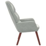 Casa si Gradina - Mobilier - Scaune si fotolii - Fotolii - Fotoliu de relaxare, gri deschis, catifea - Infinity.ro