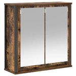 Casa si Gradina - Mobilier - Mobilier baie - Corpuri baie - Dulap de baie cu oglinda stejar afumat 60x21x60 cm - Infinity.ro