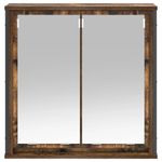 Casa si Gradina - Mobilier - Mobilier baie - Corpuri baie - Dulap de baie cu oglinda stejar afumat 60x21x60 cm - Infinity.ro