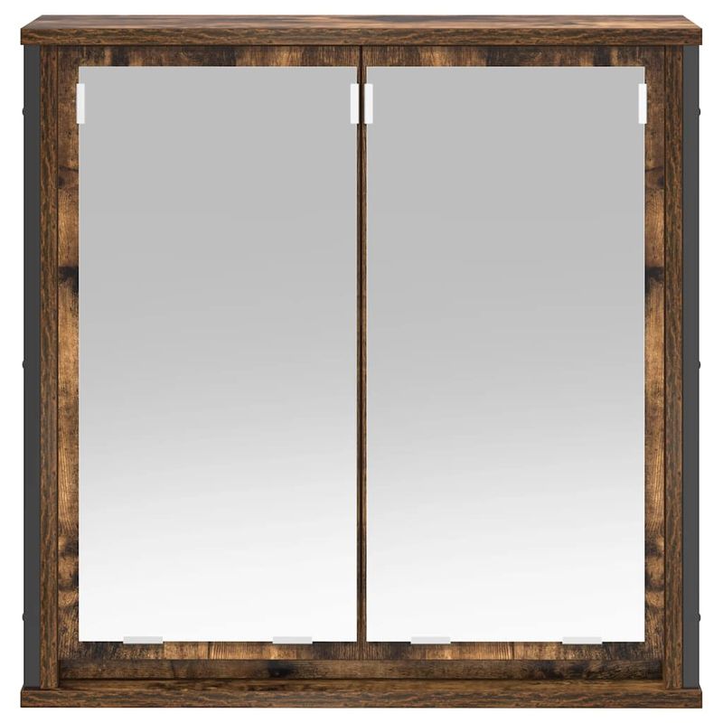 Casa si Gradina - Mobilier - Mobilier baie - Corpuri baie - Dulap de baie cu oglinda stejar afumat 60x21x60 cm - Infinity.ro