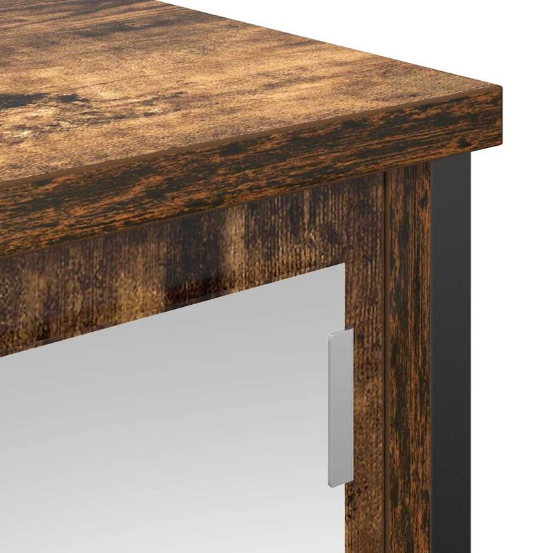 Casa si Gradina - Mobilier - Mobilier baie - Corpuri baie - Dulap de baie cu oglinda stejar afumat 60x21x60 cm - Infinity.ro