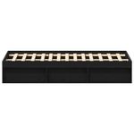 Casa si Gradina - Mobilier - Paturi si accesorii - Paturi - Cadru pat fara saltea, stejar negru, 200x200 cm, lemn prelucrat - Infinity.ro