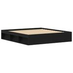Casa si Gradina - Mobilier - Paturi si accesorii - Paturi - Cadru pat fara saltea, stejar negru, 200x200 cm, lemn prelucrat - Infinity.ro