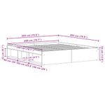 Casa si Gradina - Mobilier - Paturi si accesorii - Paturi - Cadru pat fara saltea, stejar negru, 200x200 cm, lemn prelucrat - Infinity.ro