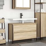 Casa si Gradina - Mobilier - Mobilier baie - Corpuri baie - Dulap pentru baie cu sertare Stejar Sonoma 90x34,5x60 cm - Infinity.ro