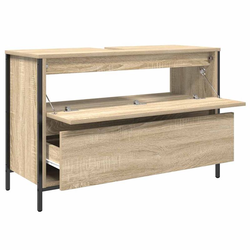 Casa si Gradina - Mobilier - Mobilier baie - Corpuri baie - Dulap pentru baie cu sertare Stejar Sonoma 90x34,5x60 cm - Infinity.ro