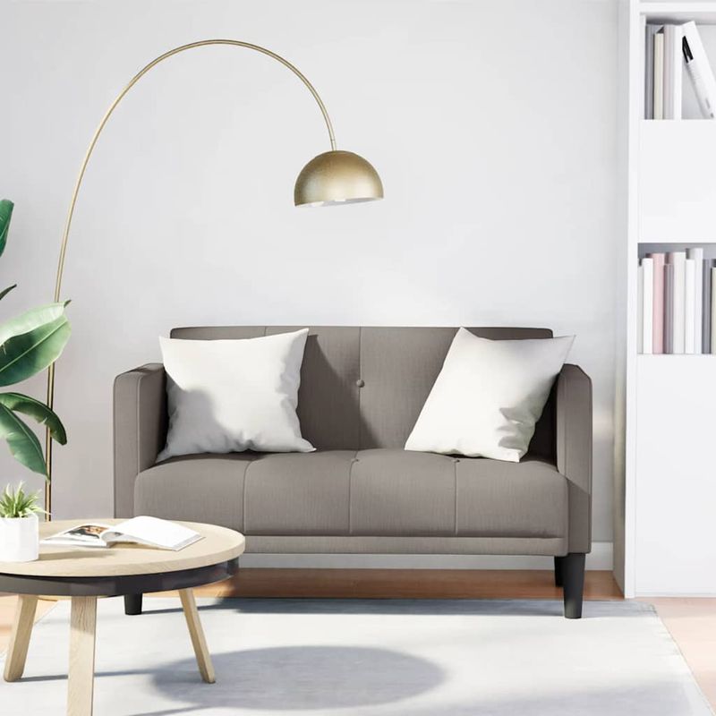 Casa si Gradina - Mobilier - Canapele si coltare - Canapele - Canapea loveseat, taupe, 111 cm, textil - Infinity.ro