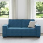 Casa si Gradina - Mobilier - Canapele si coltare - Canapele - Canapea cu 2 locuri, albastru, 140 cm, catifea - Infinity.ro