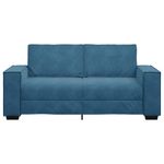Casa si Gradina - Mobilier - Canapele si coltare - Canapele - Canapea cu 2 locuri, albastru, 140 cm, catifea - Infinity.ro