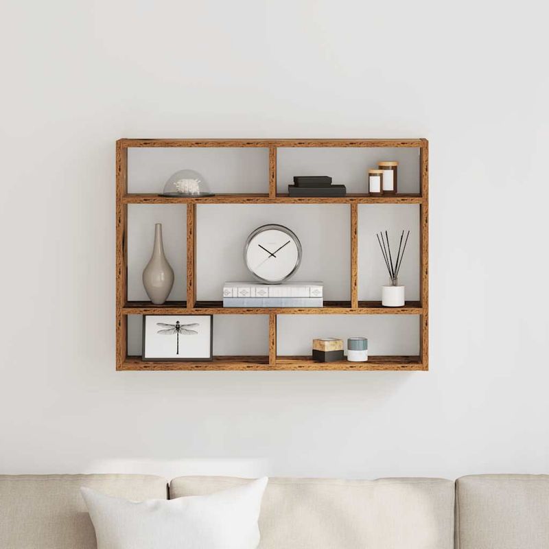 Casa si Gradina - Mobilier - Biblioteci si rafturi - Rafturi - Raft de perete, lemn vechi, 75x16x55 cm, lemn prelucrat - Infinity.ro